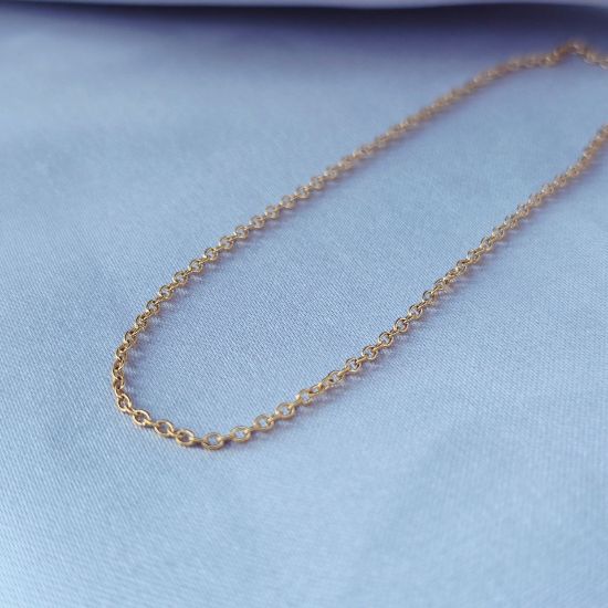 Imagen de Cadena Tejido Volga Delgada Oro Dorado Talla 4501