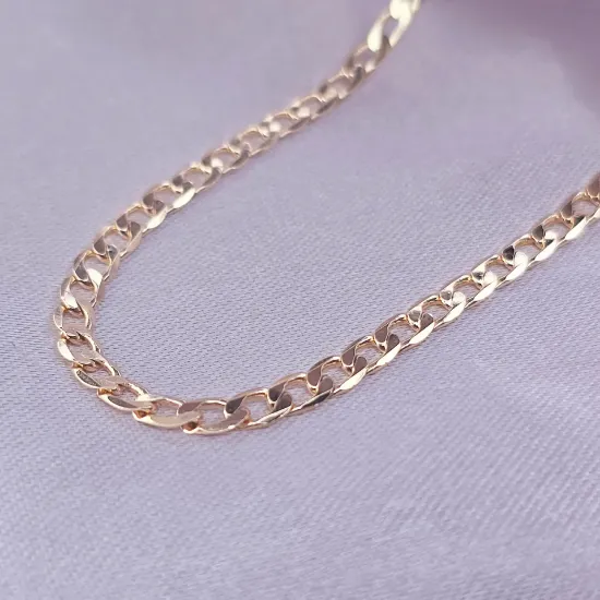 Imagen de Cadena Tejido barbada Abierta Oro Dorado Talla 6003
