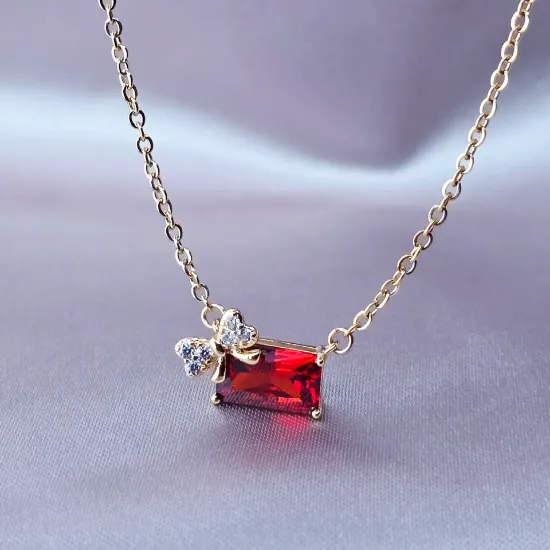 Imagen de Collar Un Gran Presente Rojo con Moño  4301