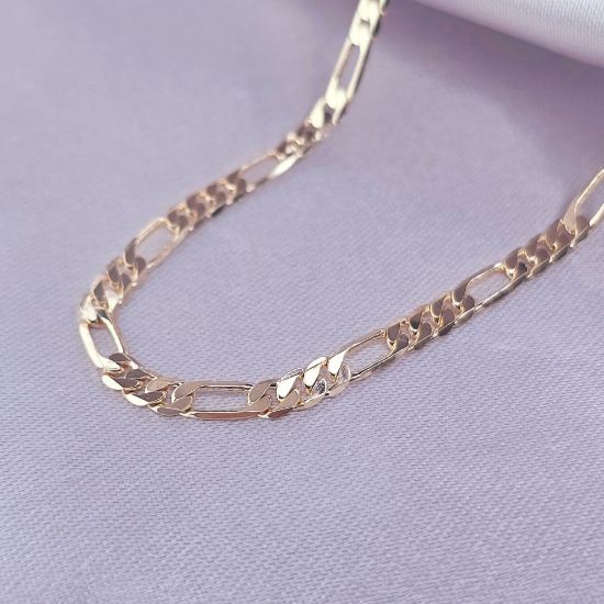 Imagen de Cadena Tejido Cartier o Fígaro Oro Dorado Talla 6003