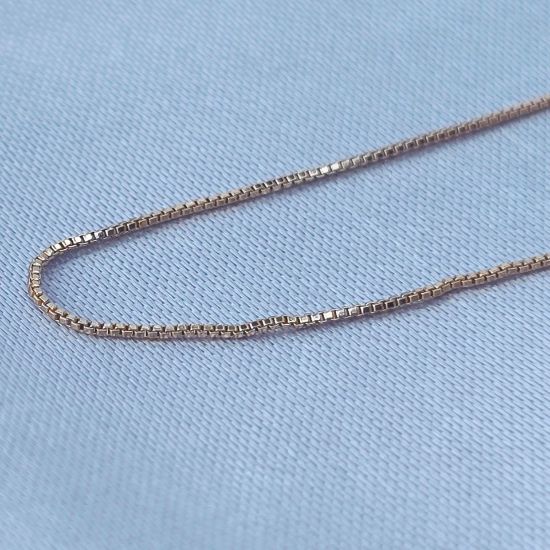 Imagen de Cadena Tejido Bismark o Cubos Oro Dorado Talla 6000