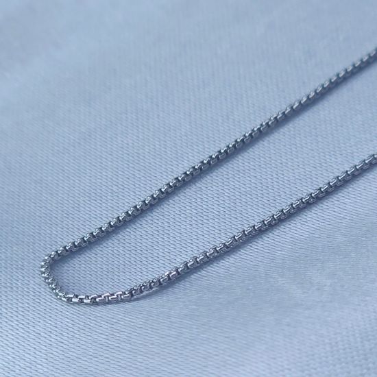 Imagen de Cadena Tejido Cola de Ratón o Topo Oro Blanco Talla 6001