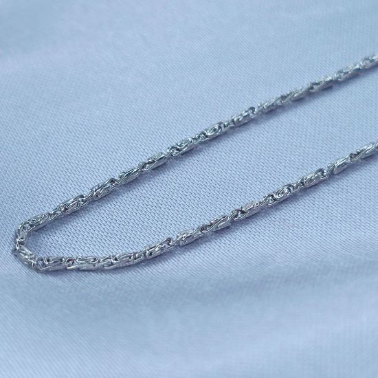 Imagen de Cadena Tejido Trigo Oro Blanco Talla 5001