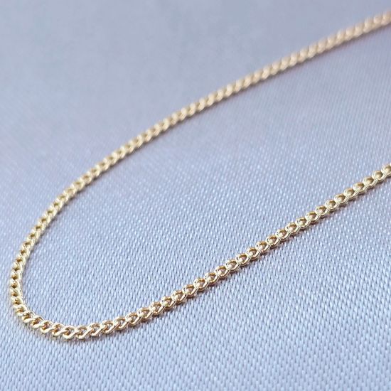 Imagen de Cadena Tejido Volaga Plana Oro Dorado Talla 6001