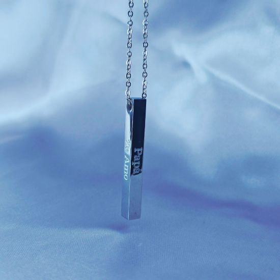 Imagen de Collar Te Amo Papá Oro Blanco
