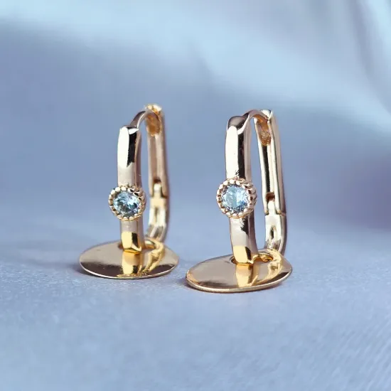 Imagen de Arete Desmontable Gota Oblea