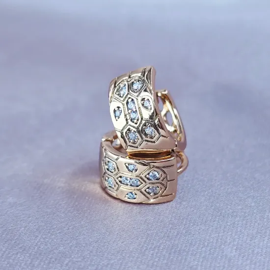 Imagen de Huggie Huella con Diamantes