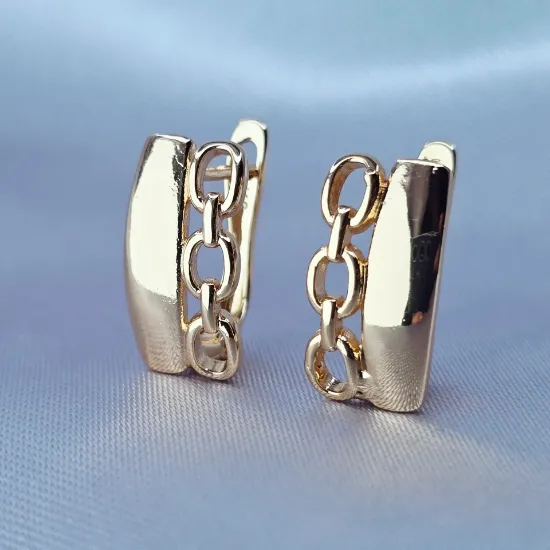 Imagen de Huggie Entrelazada y Rectangular
