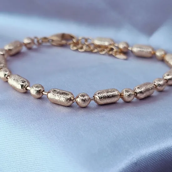 Imagen de Pulsera Eslabones Punto y Coma Azucarada Oro Dorado  2204