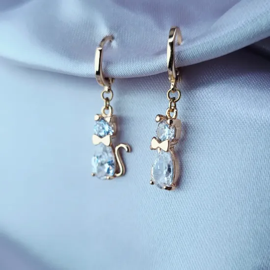 Imagen de Arete Gatito Glamouroso