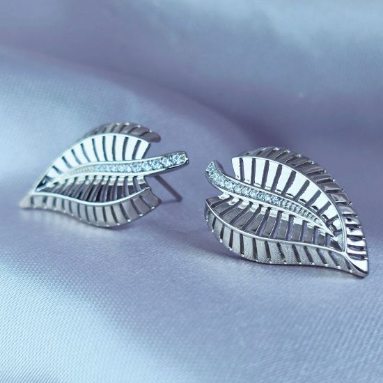 Imagen de Arete Hoja de Plata