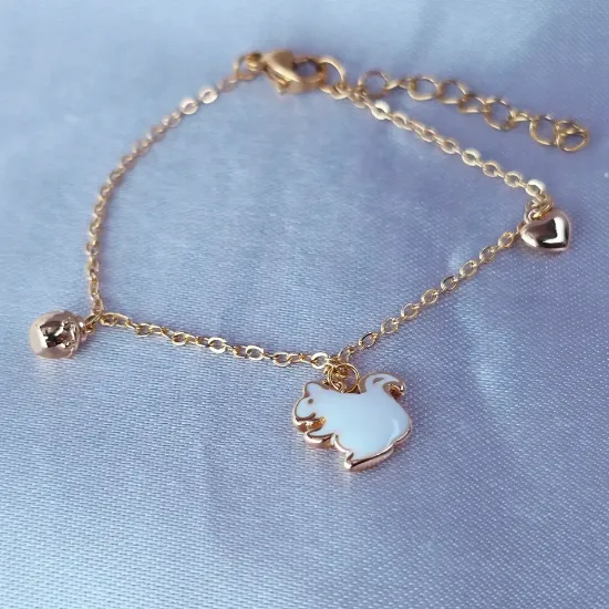 Imagen de Pulsera Ardilla Blanca Bellota Corazón