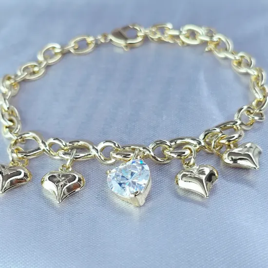 Imagen de Pulsera Corazones Radiantes