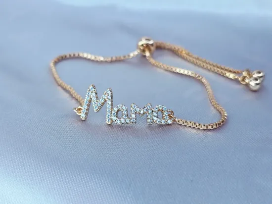 Imagen de Pulsera Ajustable Mamá Siempre Brillando Talla 2201