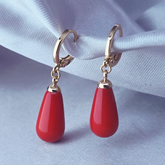Imagen de Arete Gota Roja
