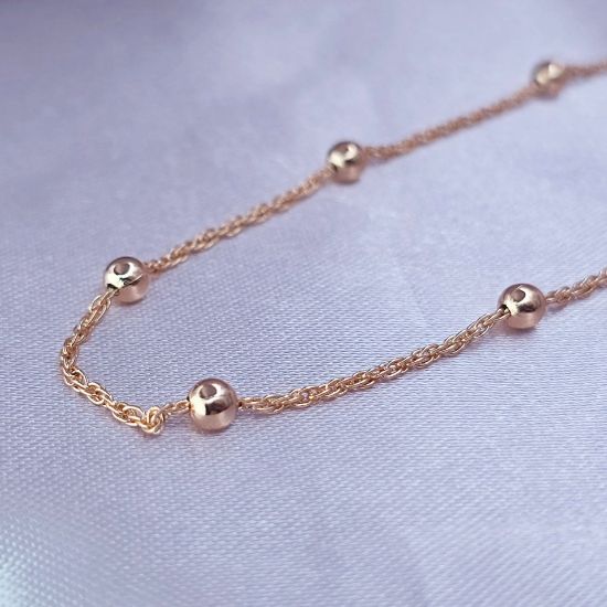 Imagen de Cadena Tejido Viviana Singapur Torcida Oro Dorado Talla 4502