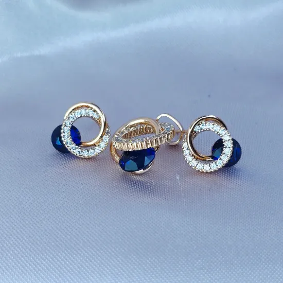 Imagen de Juego Aros Exquisitos y Cristal Azul