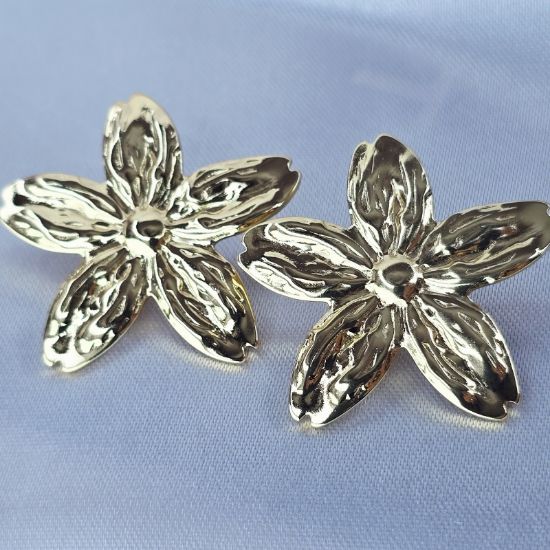 Imagen de Arete Flor Grande Texturizada