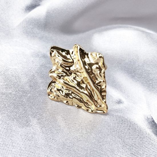 Imagen de Anillo Hoja Martillada  8