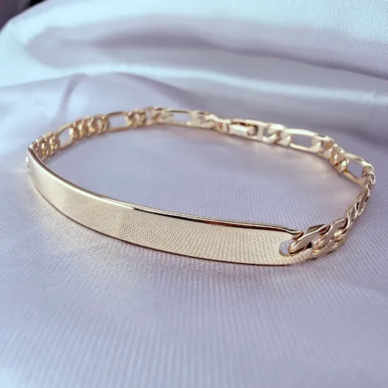 Imagen de Pulsera Esclava Fígaro Oro Dorado Talla 2005