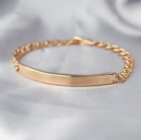 Imagen de Pulsera Esclava Gucci Ovalada Oro Dorado Talla 1905