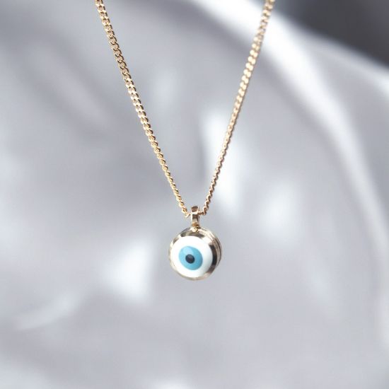 Imagen de Collar Cuenca Ojo Azul Turco