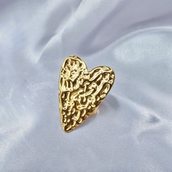 Imagen de Anillo Corazón Vivri Martillado C