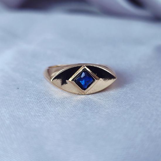 Imagen de Anillo Rombo Azul