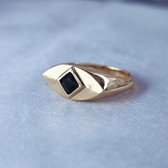Imagen de Anillo Rombo Negro