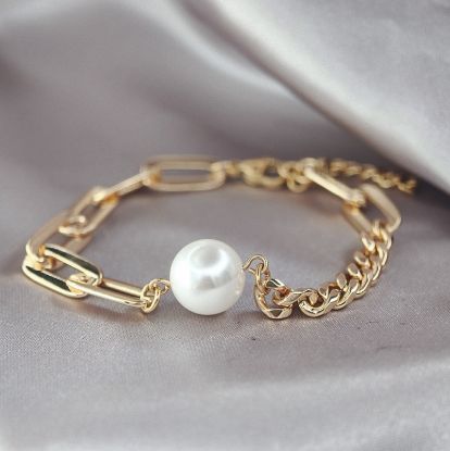 Imagen de Pulsera Glamour Perla Centro  1707