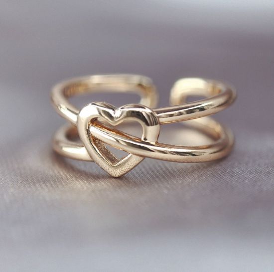 Imagen de Anillo Corazón Entrelazado  6