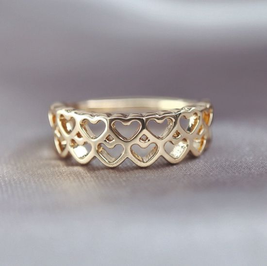 Imagen de Anillo Corazones Troquelados