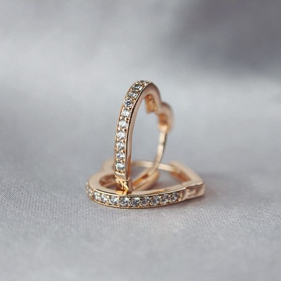 Imagen de Arete Corazón Diamantado
