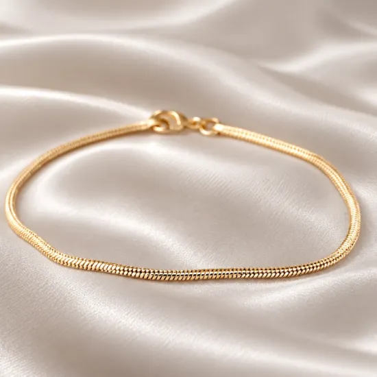 Imagen de Pulsera Tejido Cola Topo o Ratón Oro Dorado Talla 2001